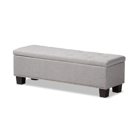 Baxton Studio Hannah Beige Upholstered Button-Tufting Storage Ottoman Bench 128-7050